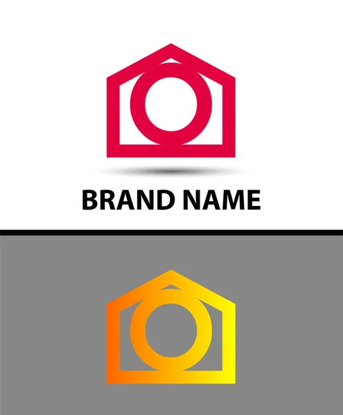 Letter o logo, real estate symbol — Stock Vector