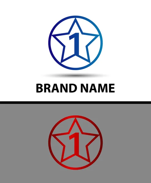 Templat logo nomor 1 - Stok Vektor