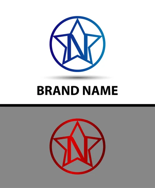 Alfabe simgesi N logosu — Stok Vektör