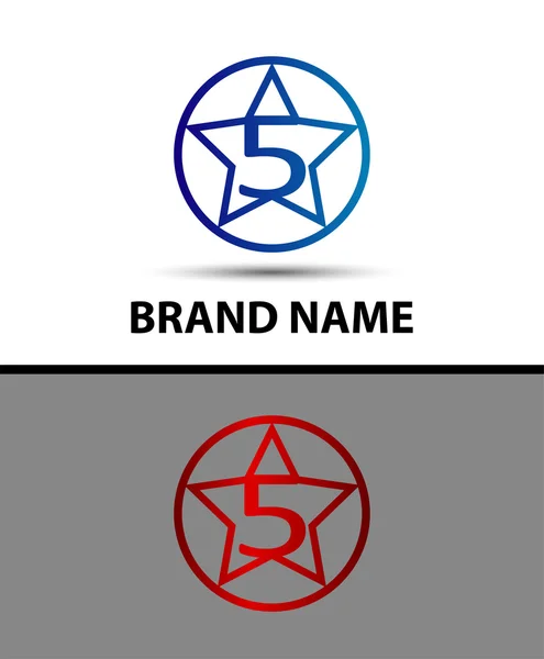 Abstrakte Symbole für das Logo Nummer 5 — Stockvektor