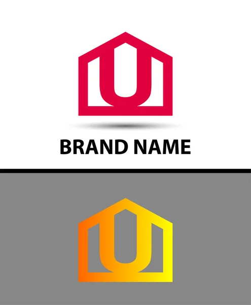 U harfi logo sembol - vektör simgesi