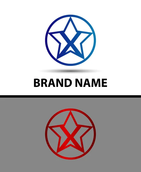Ilustração vetorial de ícones abstratos com base na letra X —  Vetores de Stock
