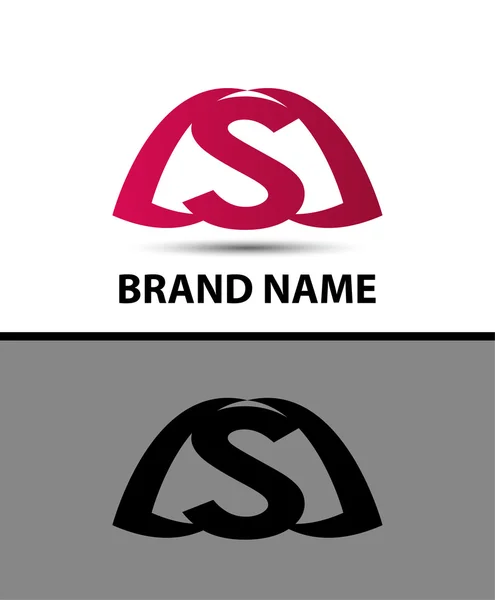 Logosu s harfi vektör çizim — Stok Vektör