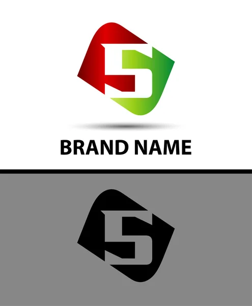 Beş numaralı logosunu görmeniz gerekir. Logo 5 vektör şablonu — Stok Vektör