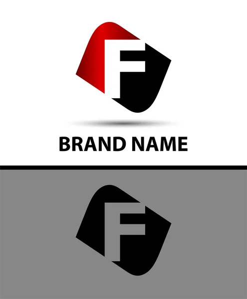 Logo f harfi vektör çizim — Stok Vektör