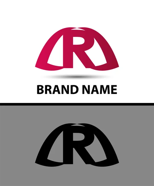 Ilustrasi Vektor huruf r Logo - Stok Vektor