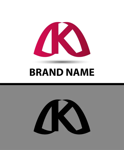 Logo k list ilustracji wektorowych — Wektor stockowy