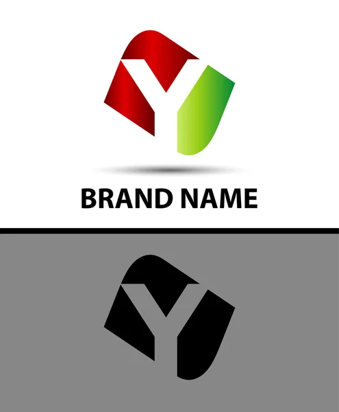 Ilustração vetorial de ícones abstratos com base na letra Y — Vetor de Stock