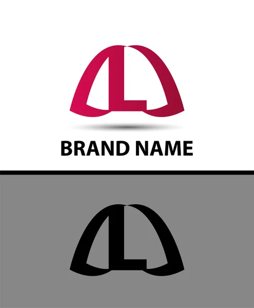 Logo L harfi vektör çizim — Stok Vektör