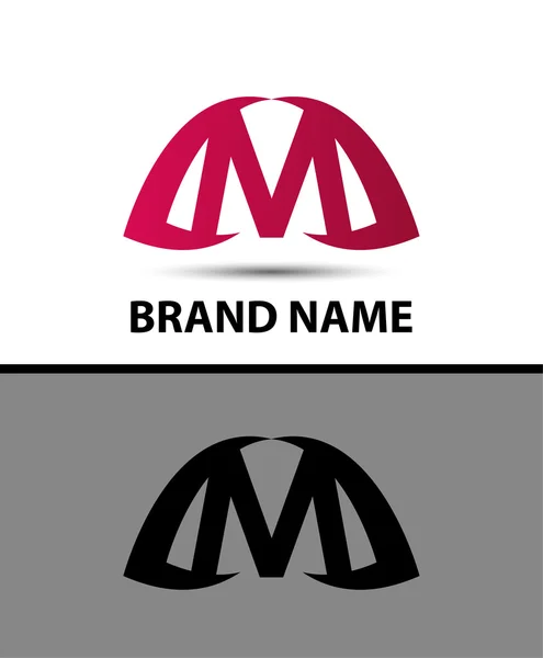 Logo m harfi vektör çizim — Stok Vektör