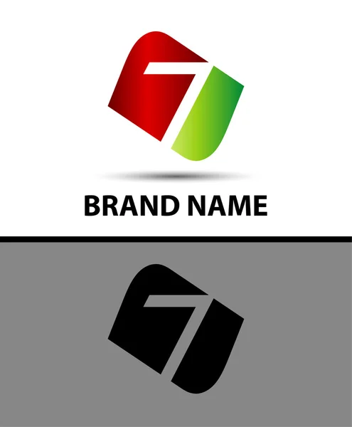 Vektor 7 Logotypen-Design. — Stockvektor