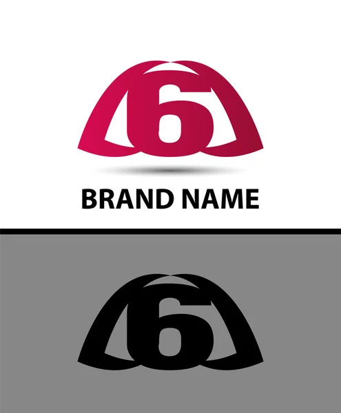 6, Номер семь логотип, символ, значок — стоковый вектор