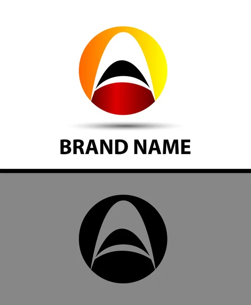 Yuvarlak soyut logo şablonu — Stok Vektör