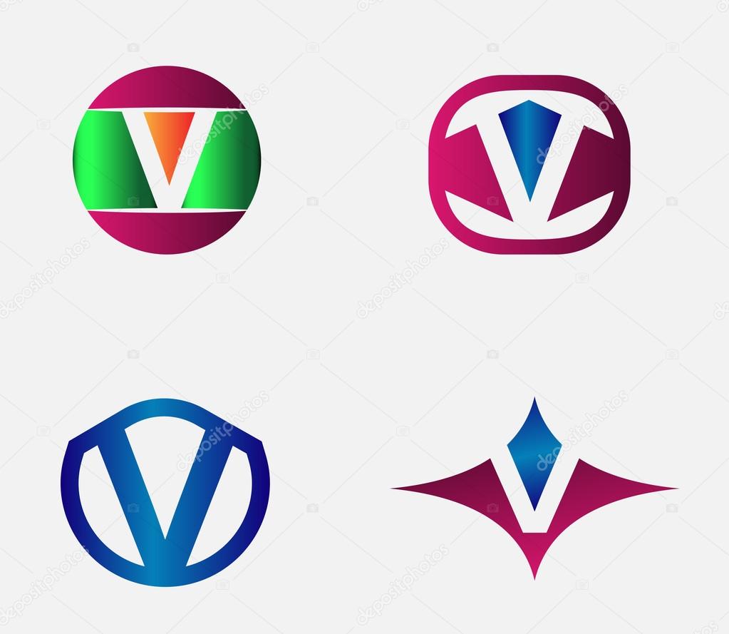 Letter V Logo vector alphabet design element template