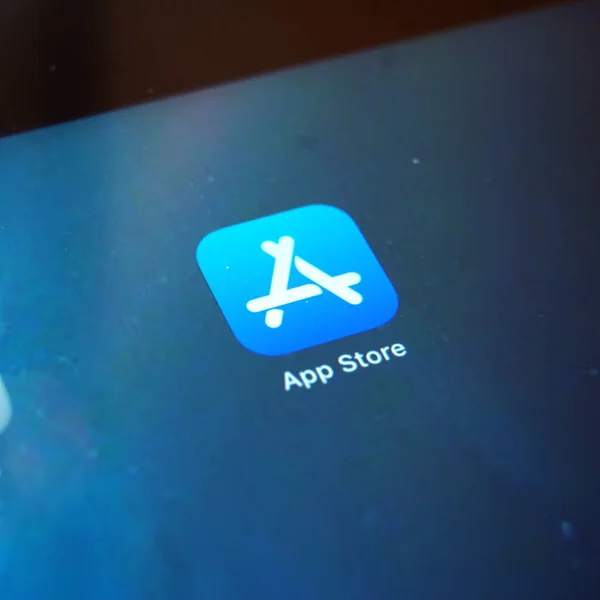 Kiev Ukraine 2019 Icône Application App Store Sur Écran Apple — Photo