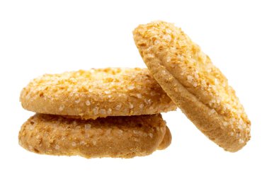 beyaz arka planda ev yapımı kurabiye, izole