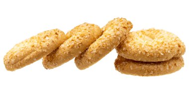 beyaz arka planda ev yapımı kurabiye, izole