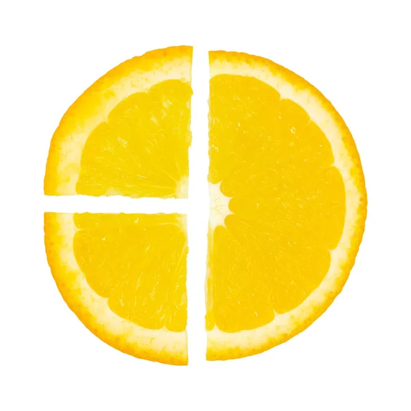 白色背景下分离成熟柑橘类水果的顶视图 — 图库照片