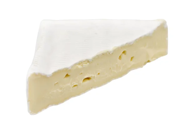 Queijo Camembert Brie Isolado Sobre Fundo Branco Queijo Macio Coberto — Fotografia de Stock