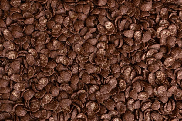 Шоколадні Пластівці Фон Концепція Здорового Сніданку Страва Кукурудзяних Пластівців — стокове фото