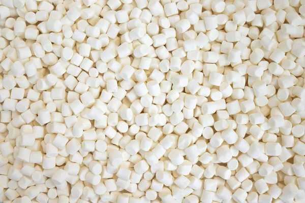 Hintergrund Oder Textur Weißer Mini Marshmallows Nahaufnahme Draufsicht — Stockfoto