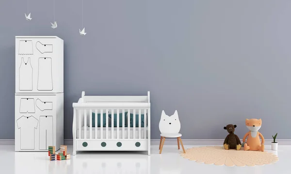 Child Bedroom Interior Space Rendering — Stock Fotó