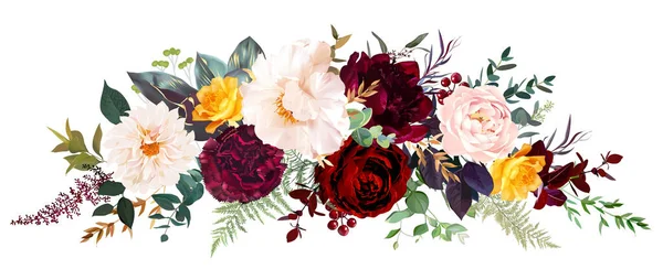 Blush burgundy flower Vector Art Stock Images | Depositphotos