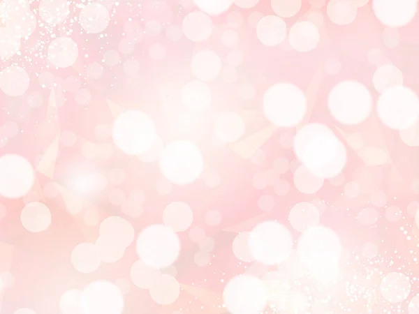 Stilvolle rosa und goldene Glitzerkarte. Bokeh Wolken Karte — Stockvektor