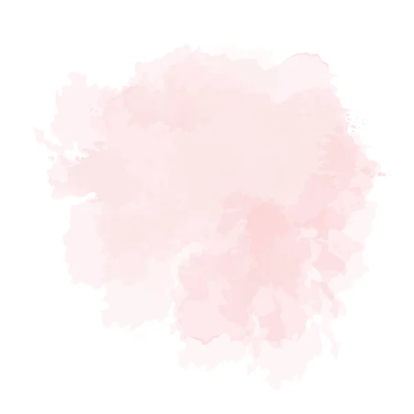 Blush rosa acuarela fluido pintura vector diseño tarjeta. — Vector de stock