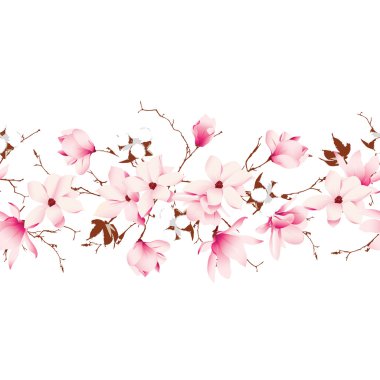 Garland kesintisiz yatay vektör afiş