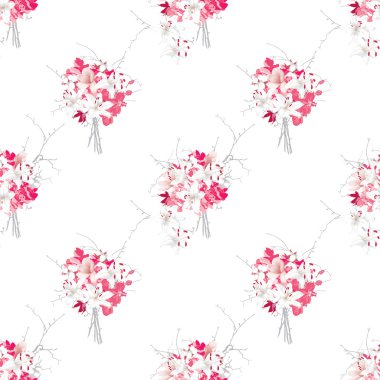 Fransız tarzı buketleri sorunsuz vektör desen