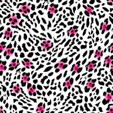 Glam leopar sorunsuz vektör yazdırma