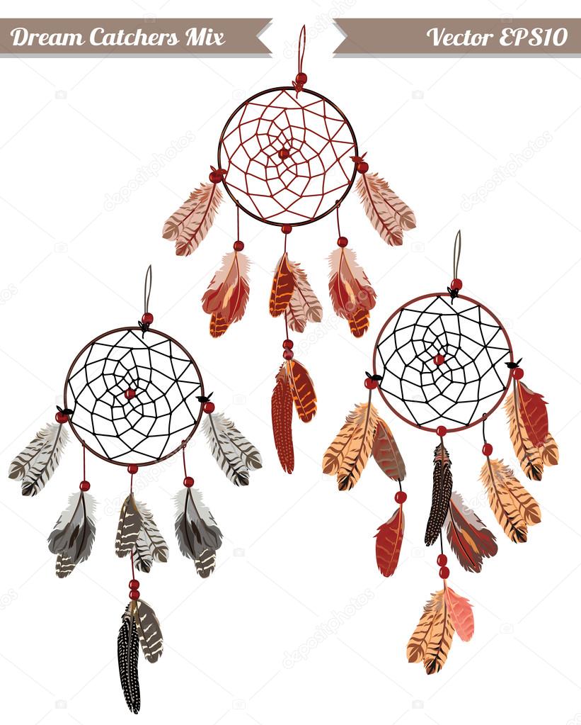 Classic dream catchers vector elements Stock Vector Image by