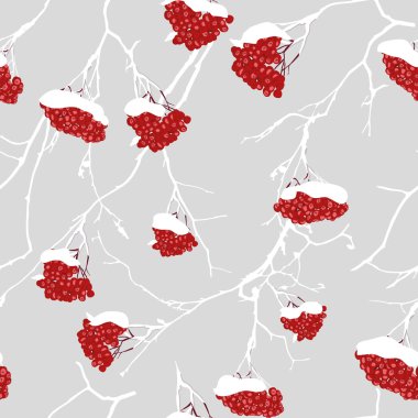 Kül berry kar seamless modeli altında