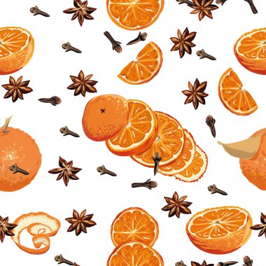 Mulled şarap ingridients sorunsuz arka plan