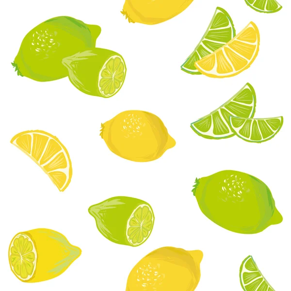 Lemon Lime naadloze patroon — Stockvector