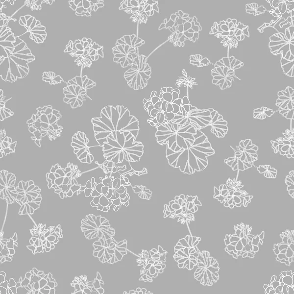 Fond floral gris neutre — Image vectorielle