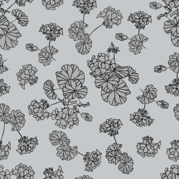 Fondo floral gris neutro — Vector de stock