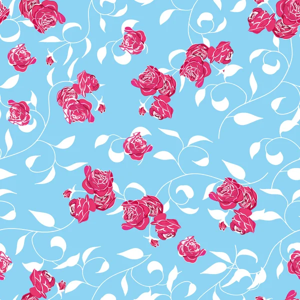 Impression sans couture de roses torsadées congelées, fichier EPS10 — Image vectorielle