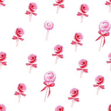 Hassas şeker yay suluboya sorunsuz vektör desen