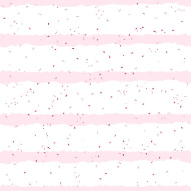 Beyaz çizgili arka planda kırmızı speckles ile basit pembe