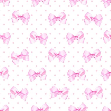 Hassas saten pembe yay sorunsuz vektör yazdırma