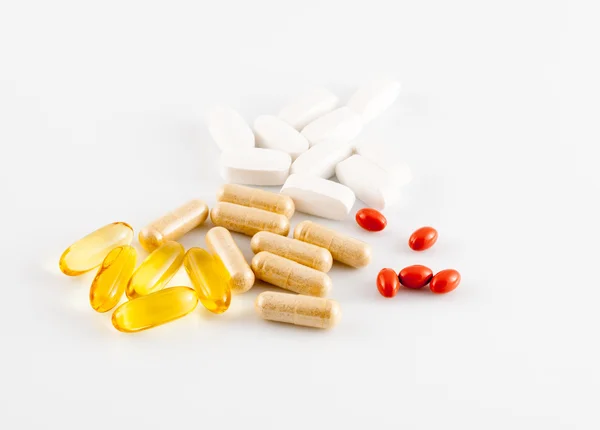 Varie pillole di supplemento — Foto Stock