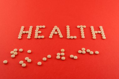 Ek haplarla yazılı sağlık kelime