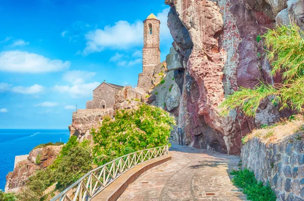 castelsardo eski şehrin güzel sokakları