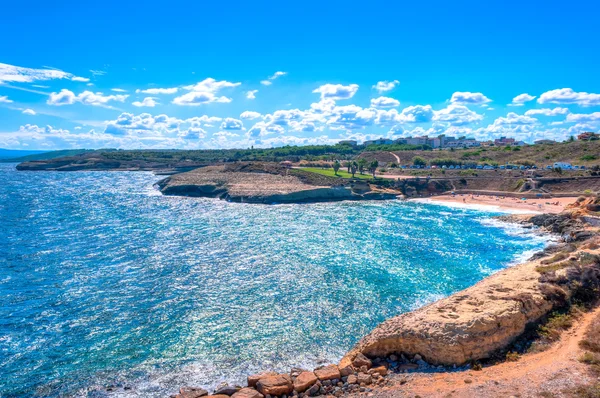 Sardinya kıyılarında HDR - porto torres, balai plaj deniz manzarası
