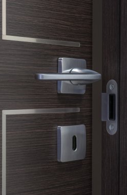 Modern, çağdaş saten sapı ve anahtar deliği detayı