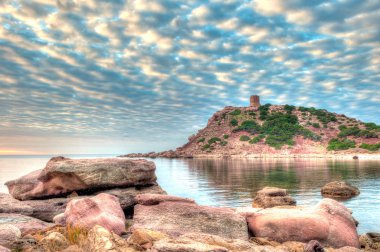 Manzara Porticciolo Sardinya kıyılarında