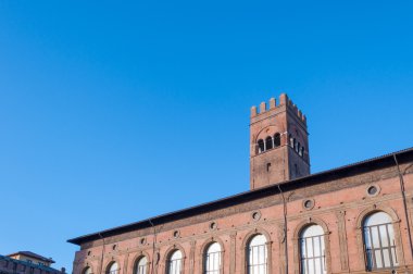 Bologna 'daki Piazza Maggiore - Emilia Romagna - İtalya