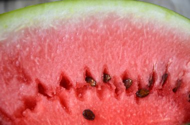 Kırmızı karpuz doku kadar kapatın